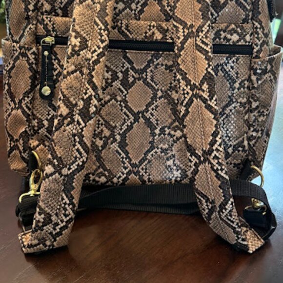Samantha Brown Embossed Python/Snakeskin backpack - Picture 4 of 15